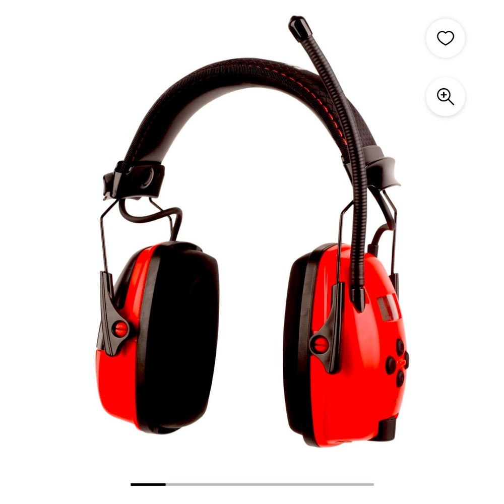 Honeywell Sync Digital AM/FM/MP3 Radio Earmuff RWS-53012, Red